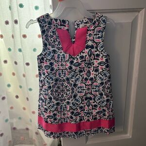 Vineyard Vines Navy and Pink Floral Top